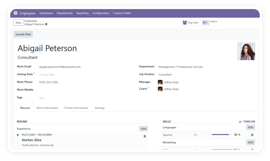 Custom Fields for Employees
