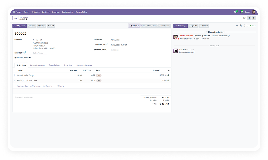 Custom Fields for Sales Order