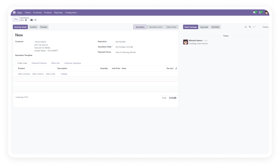 Default Terms and Conditions — Odoo module for centralized terms management