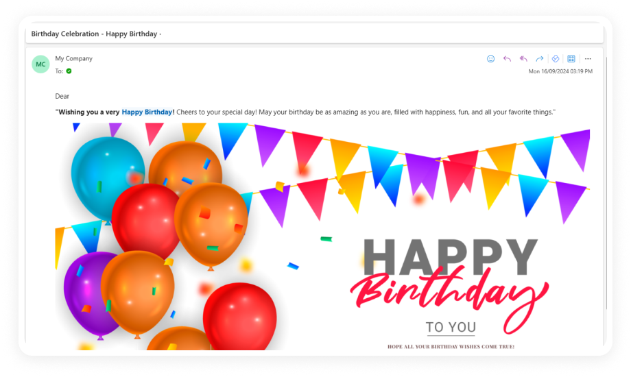Employee Birthday Wishes