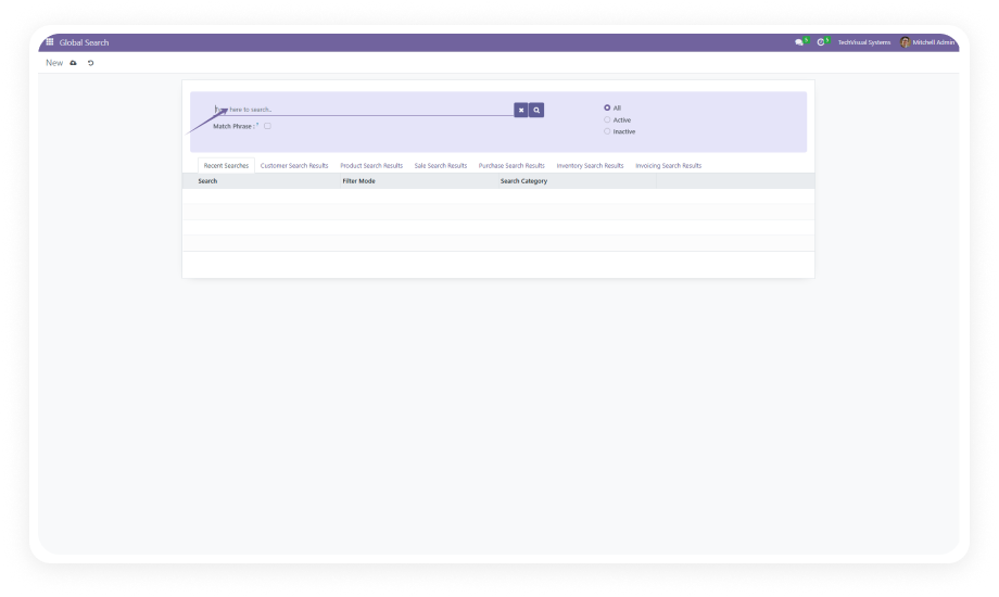 Global Search for Odoo