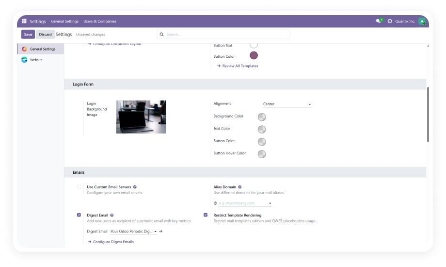 Login Page Customizer for Odoo