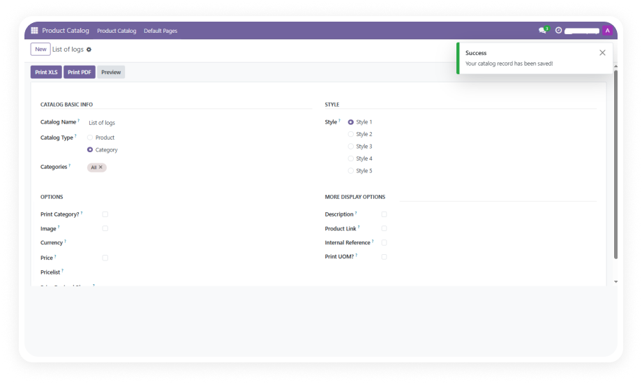 Product Catalog Generator — Generate professional PDF and Excel catalogs from Odoo