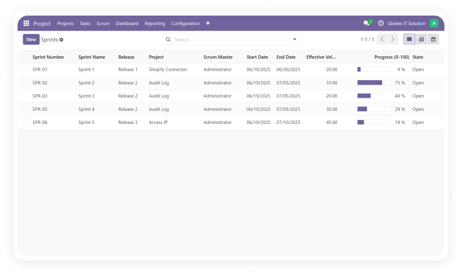 Project Scrum Management