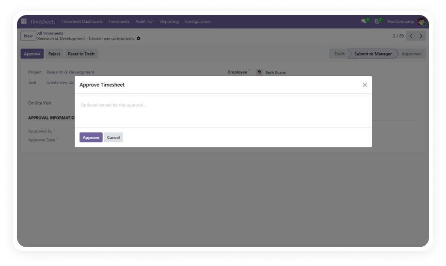 Timesheet Approval Workflow