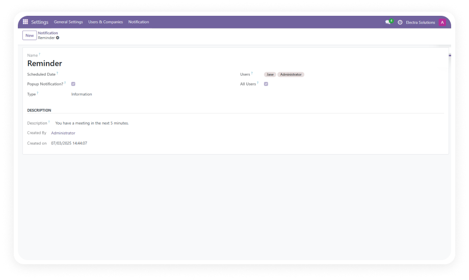 Web Notification