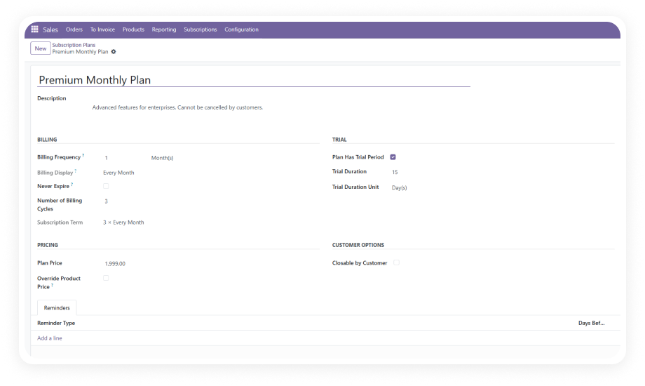 Website Subscription Management